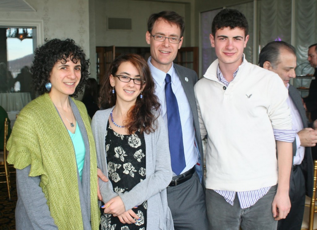 Andy with his wife Rachel, daughter Talia and son Jonah